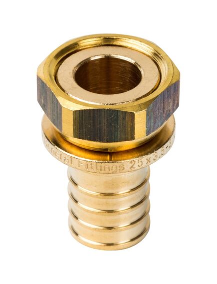 Купить SFA-0019-002534 STOUT Переходник с накидной гайкой 25xG 3/4" для труб из сшитого полиэтилена аксиальный (sfa-0019-002534) по цене 654 руб., в Санкт-Петебруге в интернет магазине 100-Систем, а также дургие товары STOUT из раздела Фитинги для труб из сшитого полиэтилена Stout 25 и Трубы и фитинги из сшитого полиэтилена Stout