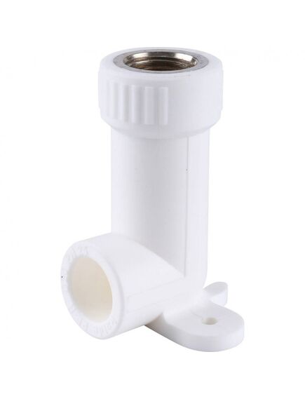 Купить 3222-btl-200b00 Kalde 20x1/2" Угольник удлиненный с в/р с креплением для ППР труб под сварку (цвет белый) (3222-btl-200b00) по цене 75 руб., в Санкт-Петебруге в интернет магазине 100-Систем, а также дургие товары  из раздела Фитинги белые полипропиленовые 20 и Трубы и фитинги белые полипропиленовые