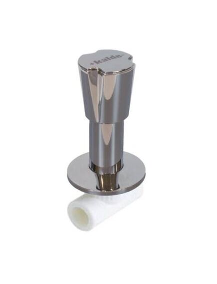 Купить 3242-vlk-200002  Kalde d=20 Вентиль c хромированной ручкой трилистник для ППР труб под сварку (цвет белый) (3242-vlk-200002) по цене 810 руб., в Санкт-Петебруге в интернет магазине 100-Систем, а также дургие товары  из раздела Фитинги белые полипропиленовые 20 и Трубы и фитинги белые полипропиленовые