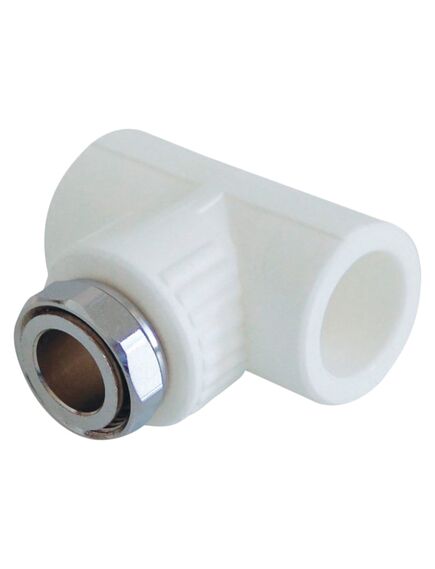 Купить 3222-tut-200c00 Kalde 20х3/4" Тройник с накидной гайкой для ППР труб под сварку (цвет белый) (3222-tut-200c00) по цене 52 руб., в Санкт-Петебруге в интернет магазине 100-Систем, а также дургие товары  из раздела Фитинги белые полипропиленовые 20 и Трубы и фитинги белые полипропиленовые