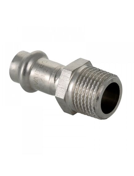 Купить Муфта Valtec пресс 12х1/2" НР, нерж. сталь (vti.901.i.001204) по цене 180 руб., в Санкт-Петебруге в интернет магазине 100-Систем, а также дургие товары VALTEC из раздела Фитинги Valtec 12 и Трубы и фитинги Valtec