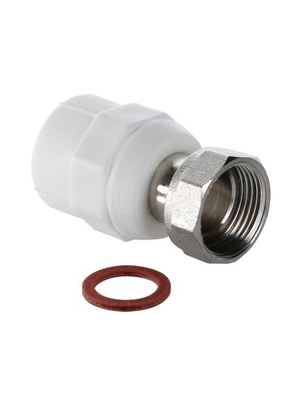 Купить Соединитель PPR с накидной гайкой 32х1" (vtp.708.0.03206) по цене 422 руб., в Санкт-Петебруге в интернет магазине 100-Систем, а также дургие товары VALTEC из раздела Фитинги белые полипропиленовые 32 и Трубы и фитинги белые полипропиленовые