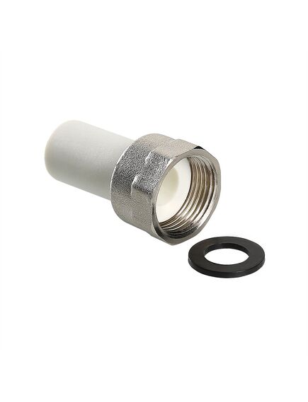 Купить Штуцер PPR с накидной гайкой в/р  25х1" (vtp.722.0.02506) по цене 270 руб., в Санкт-Петебруге в интернет магазине 100-Систем, а также дургие товары VALTEC из раздела Фитинги белые полипропиленовые 25 и Трубы и фитинги белые полипропиленовые