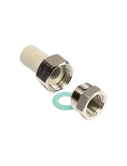 Купить Американка полипропилен 20х1/2" ВР 25бар, t-95*C, сварка (SSI02020XX) по цене 764.31 руб., в Санкт-Петебруге в интернет магазине 100-Систем, а также дургие товары EKOPLASTIK из раздела Фитинги серые полипропиленовые 20 и Трубы и фитинги серые полипропиленовые