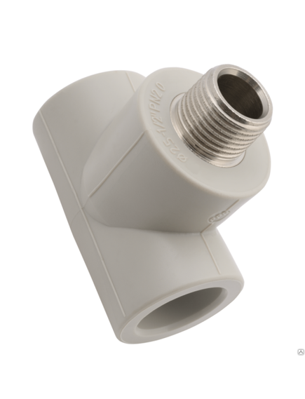Купить STKE02020X Ekoplastik ППР тройник с наружной металлической резьбой 20х1/2" (stke02020x) по цене 646.46 руб., в Санкт-Петебруге в интернет магазине 100-Систем, а также дургие товары EKOPLASTIK из раздела Фитинги серые полипропиленовые 20 и Трубы и фитинги серые полипропиленовые