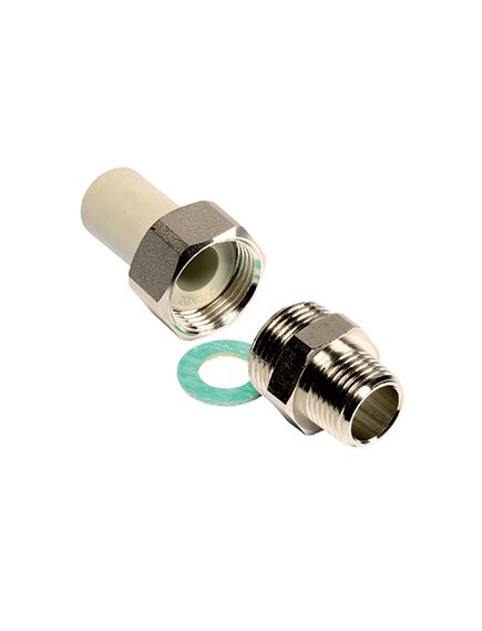 Купить Разборное соединение Ekoplastik НР 20x1/2 PP-R (sse02020xx) по цене 1193.06 руб., в Санкт-Петебруге в интернет магазине 100-Систем, а также дургие товары EKOPLASTIK из раздела Фитинги серые полипропиленовые 20 и Трубы и фитинги серые полипропиленовые