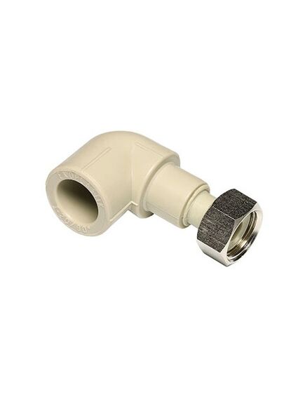 Купить Угольник 90° с накидной гайкой 20х3/4 Ekoplastik PP-R (skom02025x) по цене 672.09 руб., в Санкт-Петебруге в интернет магазине 100-Систем, а также дургие товары EKOPLASTIK из раздела Фитинги серые полипропиленовые 20 и Трубы и фитинги серые полипропиленовые