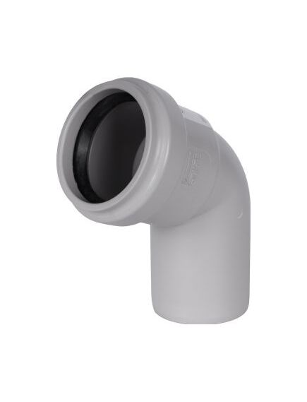Купить STOUT D 58 х 67° Отвод канализационный бесшумный (skb-0011-005867) по цене 303 руб., в Санкт-Петебруге в интернет магазине 100-Систем, а также дургие товары STOUT из раздела Фитинги шумопоглощающие фановые 50 мм и Шумопоглощающие фановые трубы и фитинги