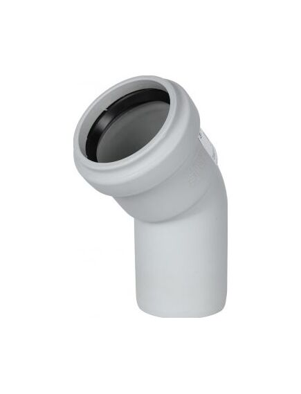 Купить STOUT D 58 х 45° Отвод канализационный бесшумный (skb-0010-005845) по цене 303 руб., в Санкт-Петебруге в интернет магазине 100-Систем, а также дургие товары STOUT из раздела Фитинги шумопоглощающие фановые 50 мм и Шумопоглощающие фановые трубы и фитинги