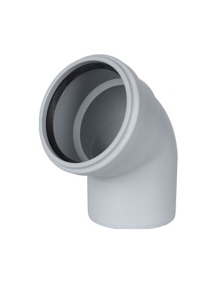 Купить STOUT D 110 х 67° Отвод канализационный бесшумный (skb-0011-011067) по цене 906 руб., в Санкт-Петебруге в интернет магазине 100-Систем, а также дургие товары STOUT из раздела Фитинги шумопоглощающие фановые 110 мм и Шумопоглощающие фановые трубы и фитинги