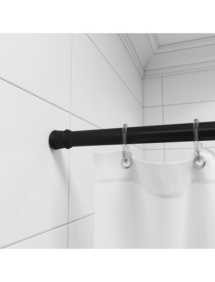 Купить Карниз для ванной комнаты, 110-200 см, черный, Easy, Milardo, 014A200M14 (014a200m14) по цене 950 руб., в Санкт-Петебруге в интернет магазине 100-Систем, а также дургие товары MILARDO из раздела Карнизы для ванн и Карнизы Шторки Коврики