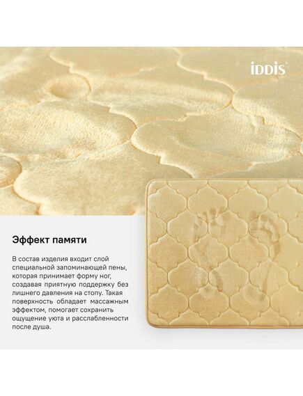 Купить Коврик для ванной комнаты, 50*80 см, полиэстер с запоминающей пеной, IDDIS, B21P580i12 (b21p580i12) по цене 500 руб., в Санкт-Петебруге в интернет магазине 100-Систем, а также дургие товары IDDIS из раздела Коврики для ванной и Карнизы Шторки Коврики