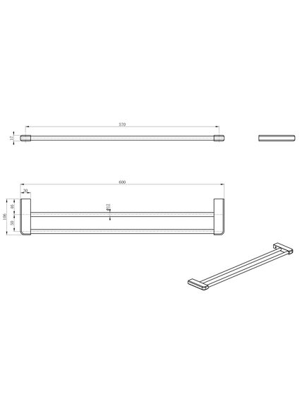 Купить Полотенцедержатель двойной WONZON & WOGHAND, Хром (WW-V3102-CR) (ww-v3102-cr) по цене 10168 руб., в Санкт-Петебруге в интернет магазине 100-Систем, а также дургие товары WONZON & WOGHAND из раздела Штанги для полотенец и Полотенцедержатели