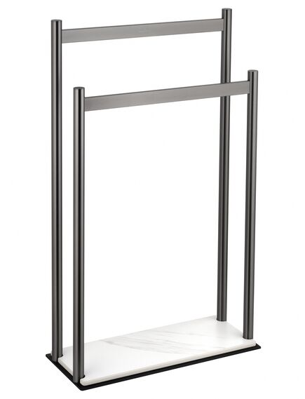Купить Стойка для полотенец WONZON & WOGHAND, Темный графит (WW-V4901-GM) (ww-v4901-gm) по цене 32731 руб., в Санкт-Петебруге в интернет магазине 100-Систем, а также дургие товары WONZON & WOGHAND из раздела Комбинированные стойки держатели и Аксессуары для ванной комнаты
