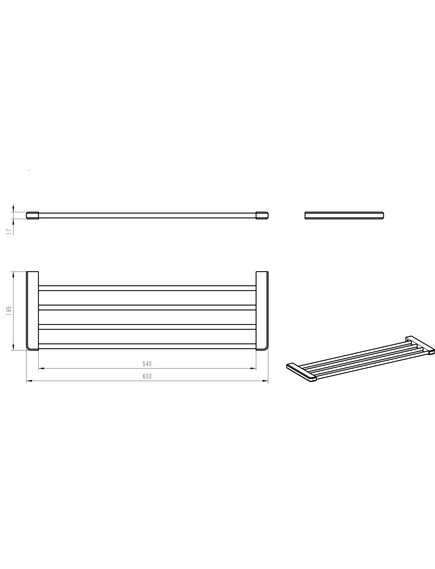 Купить Полка для полотенец WONZON & WOGHAND, Хром (WW-V3901-CR) (ww-v3901-cr) по цене 15809 руб., в Санкт-Петебруге в интернет магазине 100-Систем, а также дургие товары WONZON & WOGHAND из раздела Полки для душа и Аксессуары для ванной комнаты