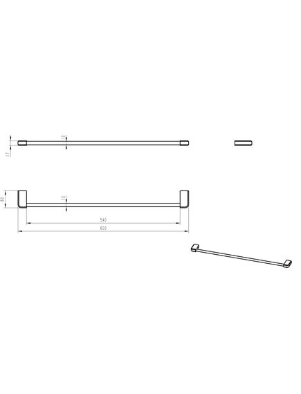 Купить Вешалка для полотенец WONZON & WOGHAND, Хром (WW-V3101-CR) (ww-v3101-cr) по цене 5720 руб., в Санкт-Петебруге в интернет магазине 100-Систем, а также дургие товары WONZON & WOGHAND из раздела Штанги для полотенец и Полотенцедержатели