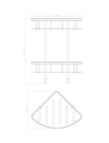 Купить Полка для ванной 2-х ярусная угловая WONZON & WOGHAND, Хром (WW-4142) (ww-4142) по цене 20135 руб., в Санкт-Петебруге в интернет магазине 100-Систем, а также дургие товары WONZON & WOGHAND из раздела Полки для душа и Аксессуары для ванной комнаты