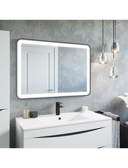Купить Зеркало Iddis Cloud CLO1000i98 100x70 Черное (clo1000i98) по цене 21900 руб., в Санкт-Петебруге в интернет магазине 100-Систем, а также дургие товары IDDIS из раздела Зеркала и Мебель для ванной комнаты