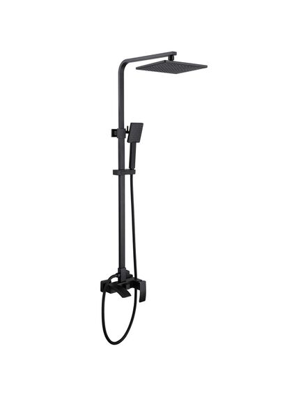 Купить Душевая стойка ABBER Wasserfall AF8616BL с изливом, черная матовая (af8616bl) по цене 42000 руб., в Санкт-Петебруге в интернет магазине 100-Систем, а также дургие товары ABBER из раздела Душевые стойки и Душевые стойки, системы, панели, гарнитуры