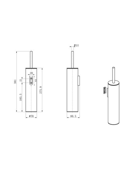 Купить Туалетный ершик в комплекте WONZON & WOGHAND, Темный графит (WW-V4601-GM) (ww-v4601-gm) по цене 9534 руб., в Санкт-Петебруге в интернет магазине 100-Систем, а также дургие товары WONZON & WOGHAND из раздела Щетки для унитаза и Аксессуары для ванной комнаты