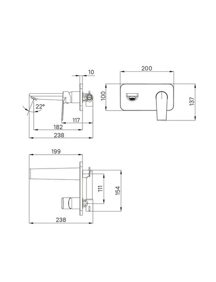 Купить Встраиваемый смеситель для умывальника, Edifice, IDDIS, EDISB00i65 (edisb00i65) по цене 4990 руб., в Санкт-Петебруге в интернет магазине 100-Систем, а также дургие товары IDDIS из раздела Рычажные смесители и Смесители для раковины