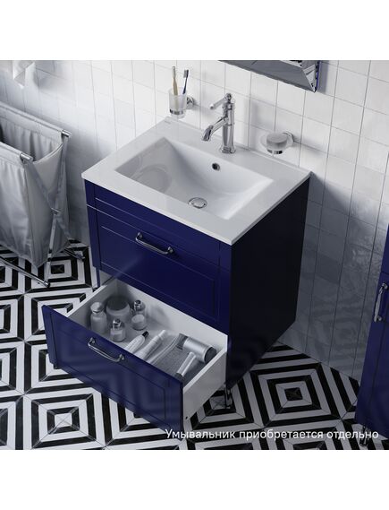Купить Тумба напольная, 60 см, синий, Oxford, IDDIS,OXF60N0i95 подходит умыв. 0136000i28 (oxf60n0i95) по цене 18438 руб., в Санкт-Петебруге в интернет магазине 100-Систем, а также дургие товары IDDIS из раздела Тумбы под раковину и Мебель для ванной комнаты
