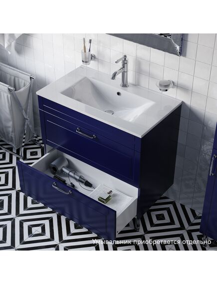 Купить Тумба напольная, 80 см, синий, Oxford, IDDIS, OXF80N0i95 подходит умыв. 0138000i28 (oxf80n0i95) по цене 14500 руб., в Санкт-Петебруге в интернет магазине 100-Систем, а также дургие товары IDDIS из раздела Тумбы под раковину и Мебель для ванной комнаты
