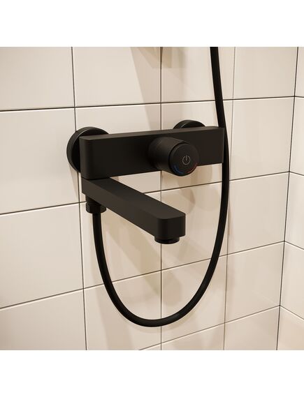 Купить Смеситель для ванны с управлением Push Control, черный матовый, Slide, IDDIS, SLIBLBTi02WA (sliblbti02wa) по цене 9990 руб., в Санкт-Петебруге в интернет магазине 100-Систем, а также дургие товары IDDIS из раздела Смесители с длинным изливом и Смесители для ванны и душа