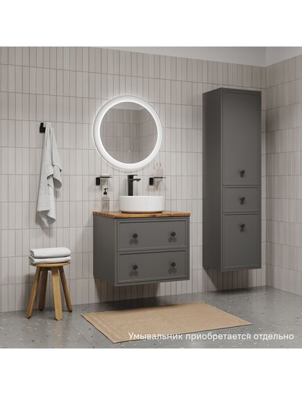 Купить Тумба подвесная, со столешницей, 60 см, темно-серый, Torr, IDDIS, TOR60DBi95K (tor60dbi95k) по цене 23720 руб., в Санкт-Петебруге в интернет магазине 100-Систем, а также дургие товары IDDIS из раздела Тумбы под раковину и Мебель для ванной комнаты