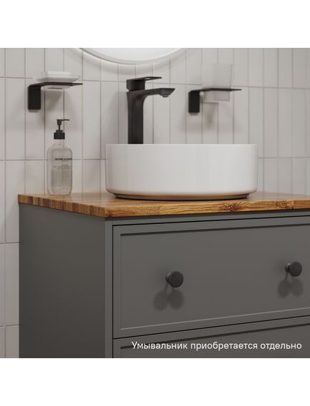 Купить Тумба подвесная, со столешницей, 60 см, темно-серый, Torr, IDDIS, TOR60DBi95K (tor60dbi95k) по цене 23720 руб., в Санкт-Петебруге в интернет магазине 100-Систем, а также дургие товары IDDIS из раздела Тумбы под раковину и Мебель для ванной комнаты