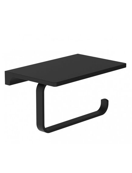 Купить Держатель для туалетной бумаги с полкой WONZON & WOGHAND ECLIPSE, Черный (WW-9126-BL) (ww-9126-bl) по цене 8698 руб., в Санкт-Петебруге в интернет магазине 100-Систем, а также дургие товары WONZON & WOGHAND из раздела Держатели туалетной бумаги и Держатели туалетной бумаги и освежителей воздуха