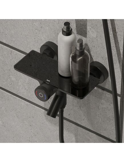 Купить Смеситель для ванны с управлением Push Control, черный матовый, Shelfy, IDDIS, SHEBLBTi02WA (sheblbti02wa) по цене 9590 руб., в Санкт-Петебруге в интернет магазине 100-Систем, а также дургие товары IDDIS из раздела Смесители с коротким изливом и Смесители для ванны и душа