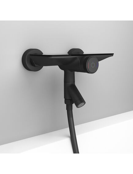 Купить Смеситель для ванны с управлением Push Control, черный матовый, Shelfy, IDDIS, SHEBLBTi02WA (sheblbti02wa) по цене 9590 руб., в Санкт-Петебруге в интернет магазине 100-Систем, а также дургие товары IDDIS из раздела Смесители с коротким изливом и Смесители для ванны и душа