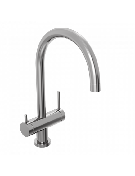 Купить Смеситель для кухни Abelsberg Aera AWF70029CH c возможностью подключения фильтра для воды, цвет глянцевый хром (awf70029ch) по цене 18990 руб., в Санкт-Петебруге в интернет магазине 100-Систем, а также дургие товары Abelsberg из раздела Смесители с подключением фильтра и Смесители для кухни