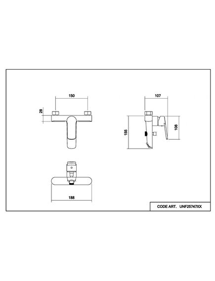 Купить Смеситель для ванны и душа Abelsberg UNF25747CH Lineara, глянцевый хром (unf25747ch) по цене 13990 руб., в Санкт-Петебруге в интернет магазине 100-Систем, а также дургие товары Abelsberg из раздела Смесители с коротким изливом и Смесители для ванны и душа