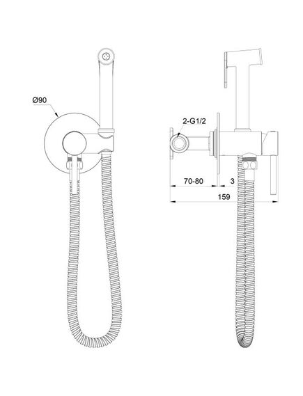 Купить Смеситель с гигиеническим душем встраиваемый WONZON & WOGHAND STICK, Брашированное золото (WW- 88829902-BG) (ww-88829902-bg) по цене 20362 руб., в Санкт-Петебруге в интернет магазине 100-Систем, а также дургие товары WONZON & WOGHAND из раздела Гигиенический душ со смесителем и Гигиенический душ