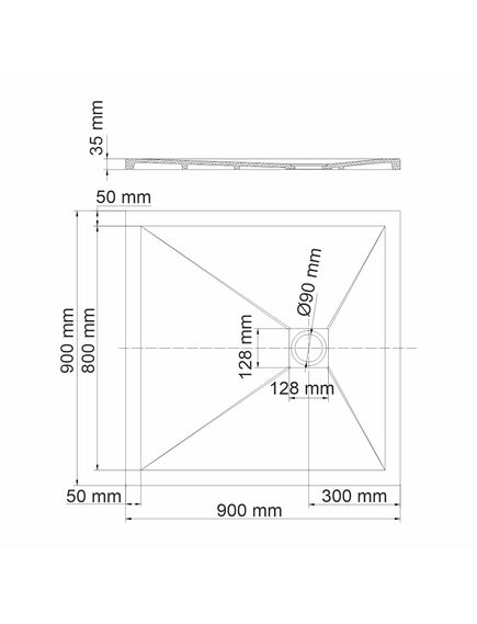 Купить Dill 61T03 Душевой поддон (61t03) по цене 25140 руб., в Санкт-Петебруге в интернет магазине 100-Систем, а также дургие товары WasserKRAFT из раздела Квадратные и Душевые поддоны