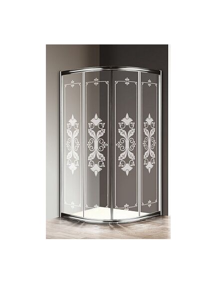 Купить Душевой уголок Cezares Giubileo R2 80x80 GIUBILEO-R-2-80-SCORREVOLE-CP-Cr прозрачное стекло с матовым принтом профиль Хром (giubileo-r-2-80-scorrevole-cp-cr) по цене 59700 руб., в Санкт-Петебруге в интернет магазине 100-Систем, а также дургие товары CEZARES из раздела Душевые ограждения и Душевые кабины и ограждения