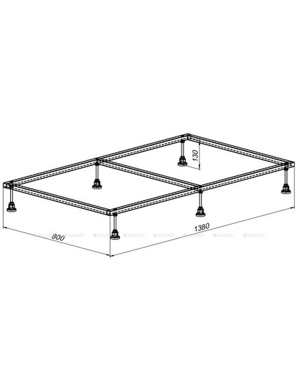 Купить 0.6 Каркас для литьевого поддона 1400х900, монтаж.размер 1380х800мм, сталь (267180) по цене 7660 руб., в Санкт-Петебруге в интернет магазине 100-Систем, а также дургие товары AQUANET из раздела Экраны и каркасы для поддонов и Душевые поддоны