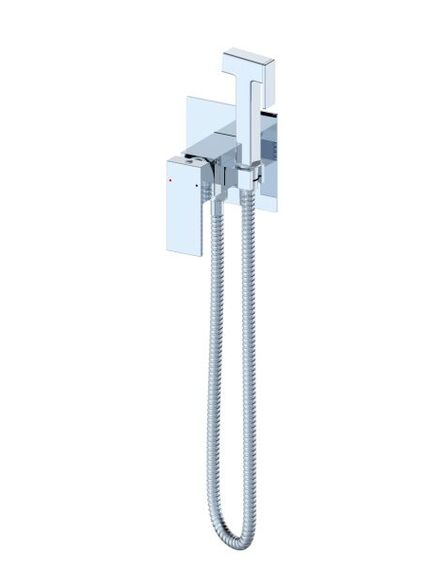 Купить Смеситель с гигиеническим душем встраиваемый WONZON & WOGHAND CUBE, Хром (WW-88829016-CR) (ww-88829016-cr) по цене 22084 руб., в Санкт-Петебруге в интернет магазине 100-Систем, а также дургие товары WONZON & WOGHAND из раздела Гигиенический душ со смесителем и Гигиенический душ