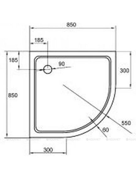 Купить Поддон для душа Cezares Tray R550 радиальный 85 акриловый (tray-a-r-85-550-15-w) по цене 21800 руб., в Санкт-Петебруге в интернет магазине 100-Систем, а также дургие товары CEZARES из раздела Сегмент (четверть круга) и Душевые поддоны