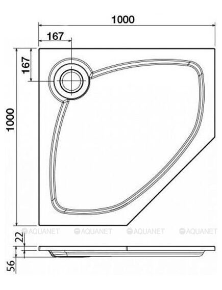 Купить Поддон для душа Cezares Tray P 100 пятиугольный (tray-s-p-100-56-w) по цене 33900 руб., в Санкт-Петебруге в интернет магазине 100-Систем, а также дургие товары CEZARES из раздела Нестандартные и Душевые поддоны