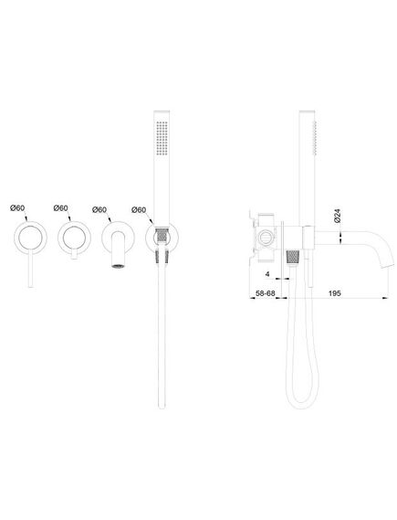 Купить Смеситель для ванны встраиваемый WONZON & WOGHAND STICK, Темный графит (WW-889017-BGM) (ww-889017-bgm) по цене 51874 руб., в Санкт-Петебруге в интернет магазине 100-Систем, а также дургие товары WONZON & WOGHAND из раздела Смесители для встраиваемых систем и Комплектующие для встраиваемых систем