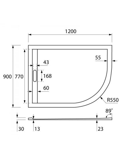 Купить Поддон для душа Cezares TRAY-AS-RH-120/90-550-30-W-L (tray-as-rh-120/90-550-30-w-l) по цене 35500 руб., в Санкт-Петебруге в интернет магазине 100-Систем, а также дургие товары CEZARES из раздела Нестандартные и Душевые поддоны