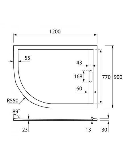 Купить Поддон для душа Cezares TRAY-AS-RH-120/90-550-30-W-R (tray-as-rh-120/90-550-30-w-r) по цене 35500 руб., в Санкт-Петебруге в интернет магазине 100-Систем, а также дургие товары CEZARES из раздела Нестандартные и Душевые поддоны
