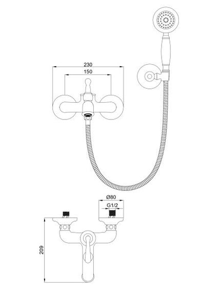 Купить Смеситель для ванны с душем WONZON & WOGHAND STEAM, Черный матовый (WW-88639008-MB) (ww-88639008-mb) по цене 40912 руб., в Санкт-Петебруге в интернет магазине 100-Систем, а также дургие товары WONZON & WOGHAND из раздела Смесители с длинным изливом и Смесители для ванны и душа
