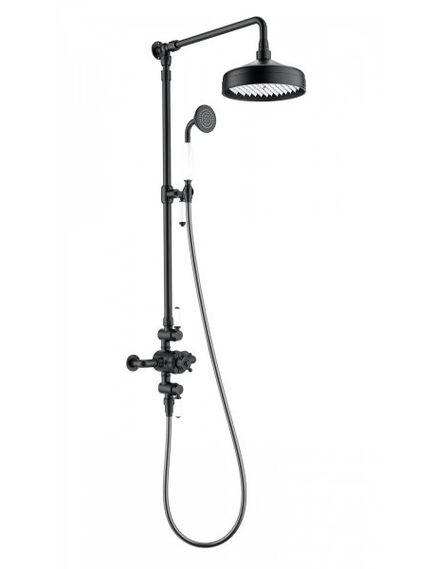 Купить Душевая система с термостатом WONZON & WOGHAND RETRO, Черный матовый (WW-B3041-MB) (ww-b3041-mb) по цене 41748 руб., в Санкт-Петебруге в интернет магазине 100-Систем, а также дургие товары WONZON & WOGHAND из раздела Душевые стойки и Душевые стойки, системы, панели, гарнитуры