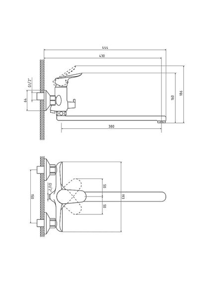 Купить Смеситель для ванны Osgard Brut 21223 хром (21223) по цене 6387 руб., в Санкт-Петебруге в интернет магазине 100-Систем, а также дургие товары Osgard из раздела Смесители с длинным изливом и Смесители для ванны и душа