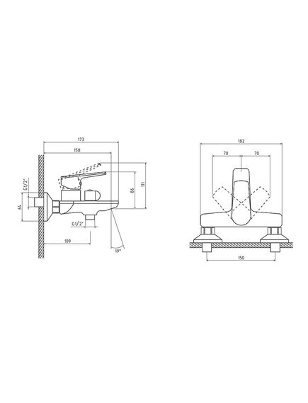 Купить Смеситель для ванны Osgard Segel Black 94323 черный (94323) по цене 4950 руб., в Санкт-Петебруге в интернет магазине 100-Систем, а также дургие товары Osgard из раздела Смесители с коротким изливом и Смесители для ванны и душа