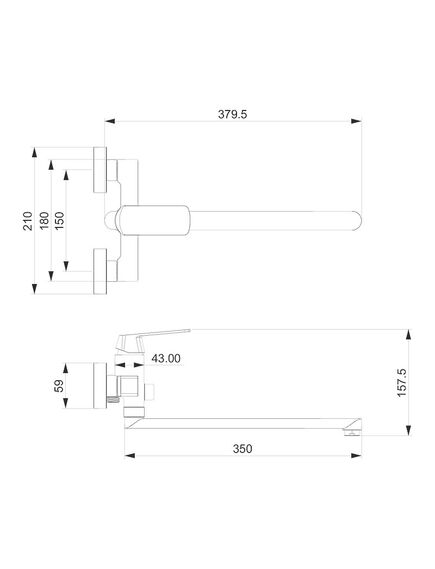 Купить Смеситель для ванны Osgard Kalti 62223 хром (62223) по цене 9660 руб., в Санкт-Петебруге в интернет магазине 100-Систем, а также дургие товары Osgard из раздела Смесители с длинным изливом и Смесители для ванны и душа